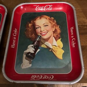 (3) Antique Coca-Cola Serving Trays